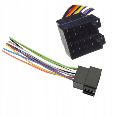 Adapter radio për makinë Integrated ISO Block 16 Pin, prizë ISO femër 16 pin, i zi