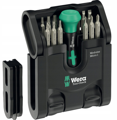 Сет шрафцигери Wera Tool-Check Modular Micro 1, 21 дел, со прецизни битови