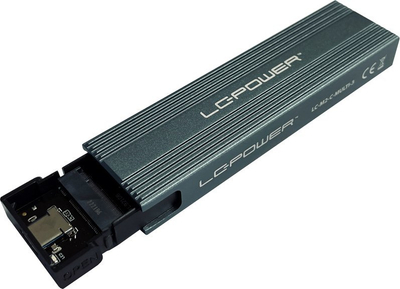 Kuti eksterne për SSD M.2 LC-Power LC-M2-C-MULTI-3, NVMe dhe SATA, antracit