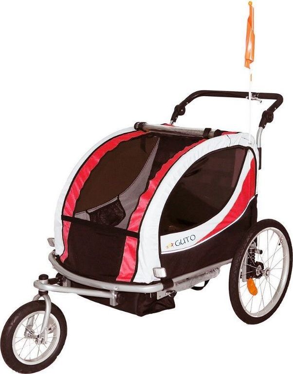 Rimorkio Guto Deluxe 2in1, e kuqe / e hirtë