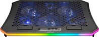 Mbajtëse ftohëse për laptop Rampage Metafor, 19", 6 ventilatorë, RGB, e zezë