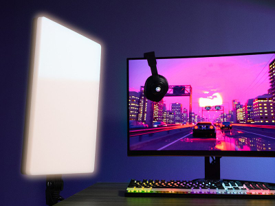 Lampë panel LED Tracer Lumi PRO, me stativ, rregullim temperature drite, e zezë