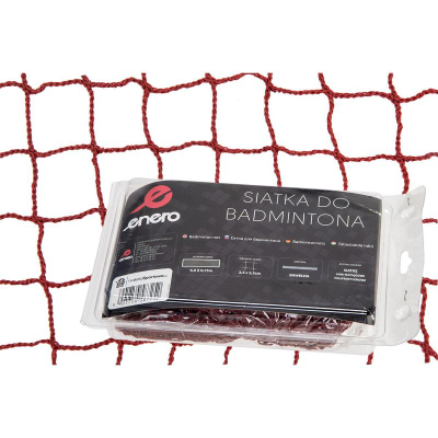 Rrjetë badminton Victoria Sport, 6 m, pambuk, burgundy