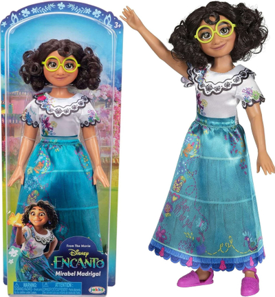 Kukull Disney Encanto Mirabel Madrigal, 28 cm, me rroba shumëngjyrëshe