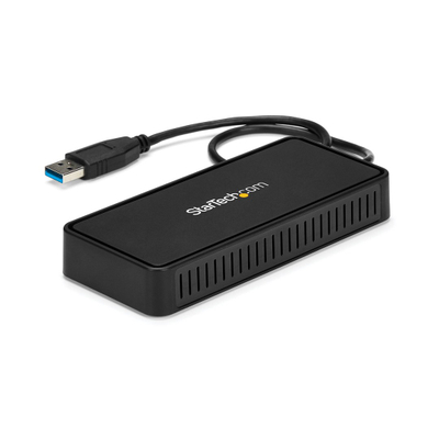 Dok lidhës StarTech USB 3.0 Mini Dock, dy ekrane, Gigabit Ethernet, i zi