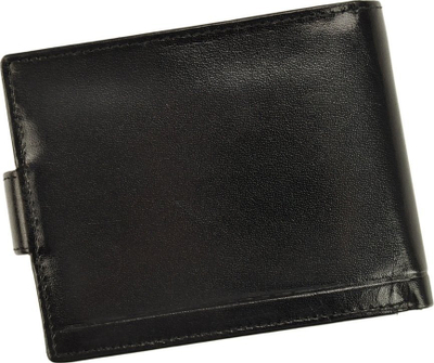 Portofol çunash Rovicky PC-103L-BAR, lëkurë natyrale, RFID, i zi