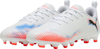 Këpucë futbolli Puma Future 8 Play FG AG Jr 108622 01, për kalamaj, e bardhë