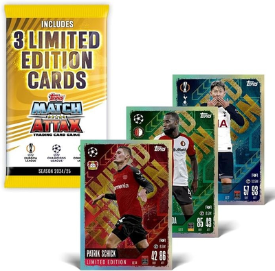 Set kartela Topps Match Attax 24/25 Mega Multipack, 48 karta, 3 Limited Edition, multikolor