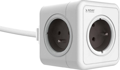 Zgjatës energjie Savio PC-03, 5 priza, kabllo 3 m, i bardhë