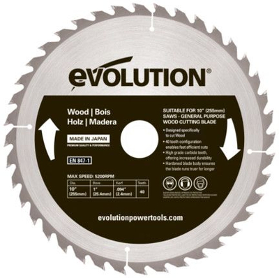 Sharrë rrethore për prerjen e drurit Evolution (EVO-255-40-D), 255x25mm