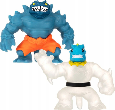 Figurina lodër Heroes of Goo Jit Zu Glow Shifters Tyro VS Rock Jaw, set me 2 copë, që ndriçojnë në errësirë, shumëngjyrëshe