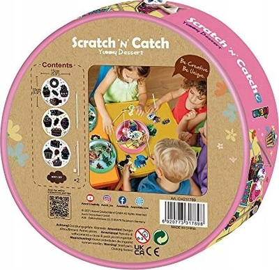 Lojë peshkimi Avenir Scratch N Catch Yummy Dessert, set kreativ për fëmijë, shumëngjyrëshe