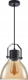 Llampë varëse tavani Italux Darlena, 1xE27 40W, stil industrial retro, e zezë