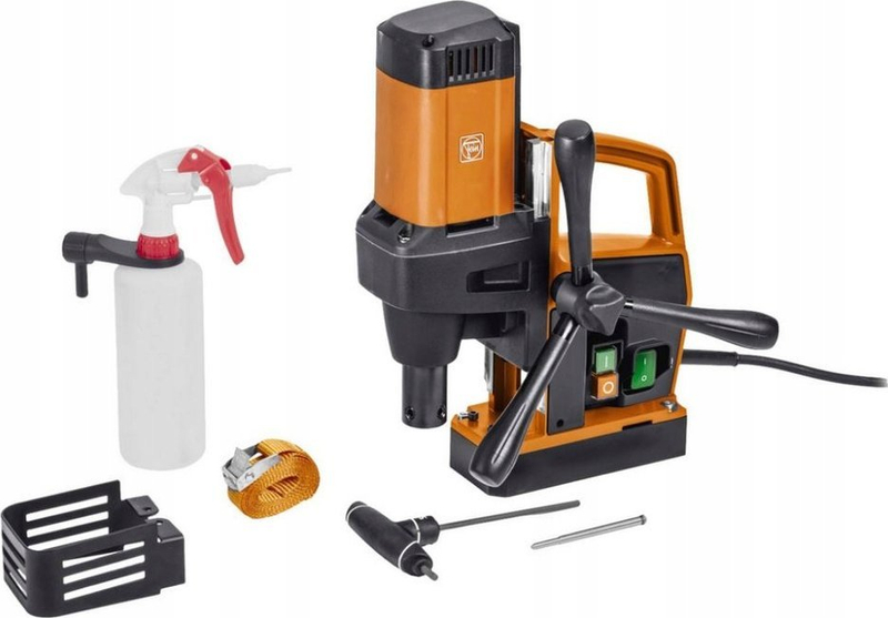 Trapano magnetik FEIN KBE 230V, me kabllo, Euro Plug, portokalli