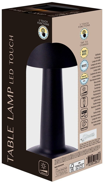 Llambë tavoline Slowmoose, LED, 21 cm, me bateri, e zezë