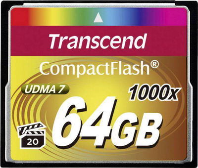 Kartë memorie Transcend CompactFlash 1000x, 64GB, UDMA 7, shumëngjyrëshe