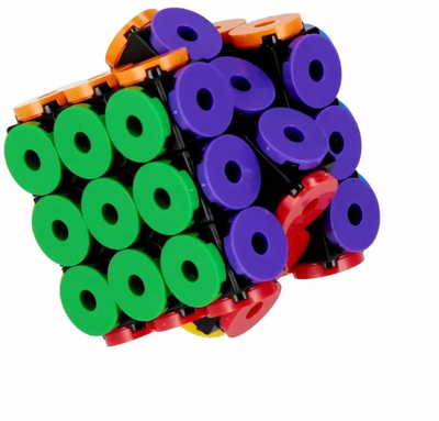 Lodër kube interaktive MEGA CREATIVE Magic Cube Button, për kalamaj, me shumë ngjyra