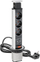Biurkowy przedluzacz wpuszczany 60mm srebrny 3 x SCHUKO 2 x USB 2,1A 5V 1,5m (AE-BPW3S60U-80)