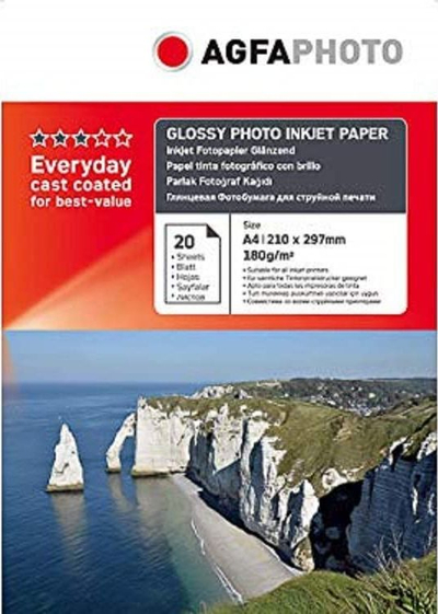Letër fotografike Agfaphoto AP18020A4, format A4, 180gsm, 20 fletë, me shkëlqim