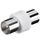 Adapter koaksial Ca 1010, plug plug, metal plastik, i bardhë
