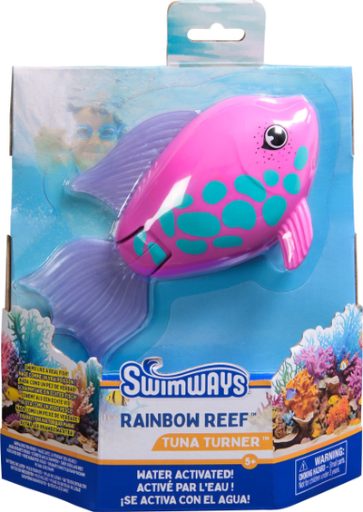 Lodër peshk për pishinë Swimways Rainbow Reef Tuna Turner, që lëviz me bateri, shumëngjyrësh