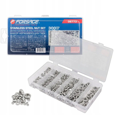 Set arra inox Forsage, 300 copë, M3 M10, argjendt