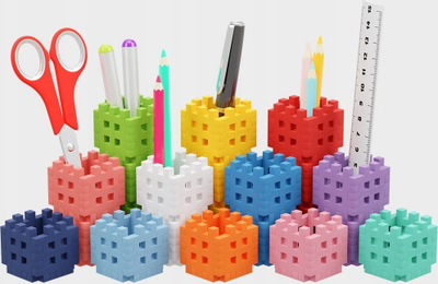 Blloqe ndërtimi Marioinex Mini Waffle Organizer, 140 pjesë, shumëngjyrëshe
