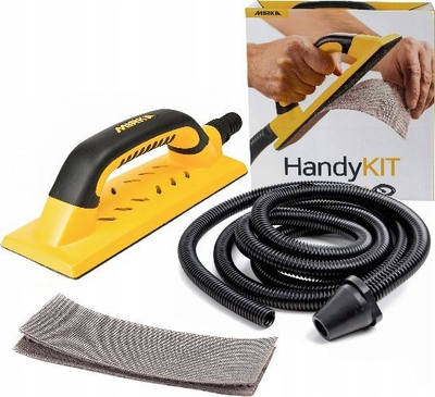 Set lëmimi dore Mirka HANDY, 80x230mm, me thithje pluhuri, i verdhë