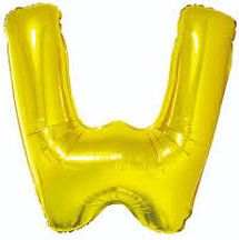 Balon Litera "W" 45.5cm zloty (MZAB0100)