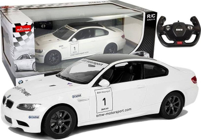 Makina me telekomandë Rastar BMW M3 1:14, Leantoys, e bardhë