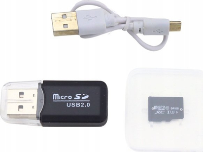 Kamerë për kalamaj LeanToys Mini, microSD 64GB, lojëra brenda, e bardhë