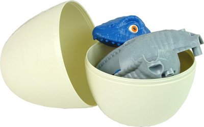 Lodër dinosaur LeanToys Mosasaur set me vezë, DIY me kaçavidë, blu