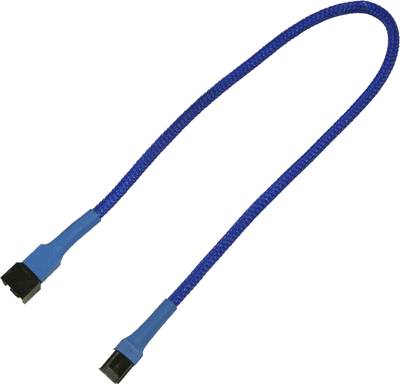Nanoxia 3-Pin Продолжеток за Напојување на Вентилатор, 30 cm, Blue
