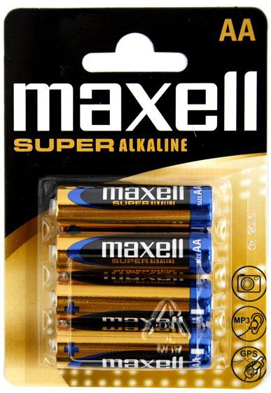 Maxell Super Alkaline AA Батерии, 4 Пакет