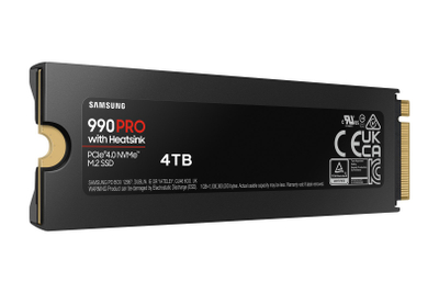 SSD Samsung 990 PRO, 4TB, M.2 PCIe 4.0 NVMe, со ладилник