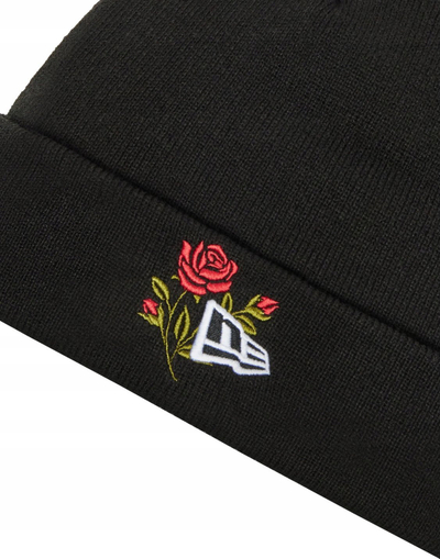 Kapelë beanie New Era Rose Icon Cuff Knit 60580728, akrilik, unisex, e zezë