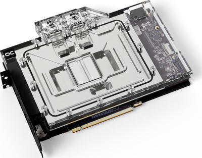 Waterblock GPU Alphacool Eisblock Aurora GPX-N RTX 4090 ASUS Strix TUF, aRGB, me backplate alumini, i zi transparent