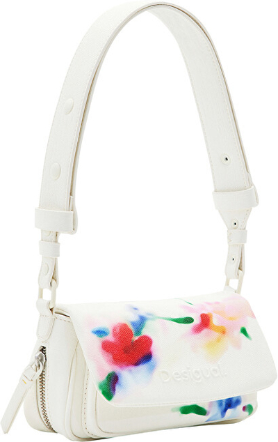 Çantë krahu për femra Desigual Bag Liquidflower Tr, e bardhë