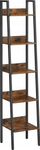 Bibliotekë VALORA Loft Style LLS109B01V1, 5 rafte, rustic brown, kornizë çeliku e zezë