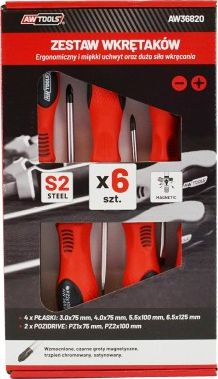 Set kaçavidash AWTools S2 AW36820, 6 copë, magnetike