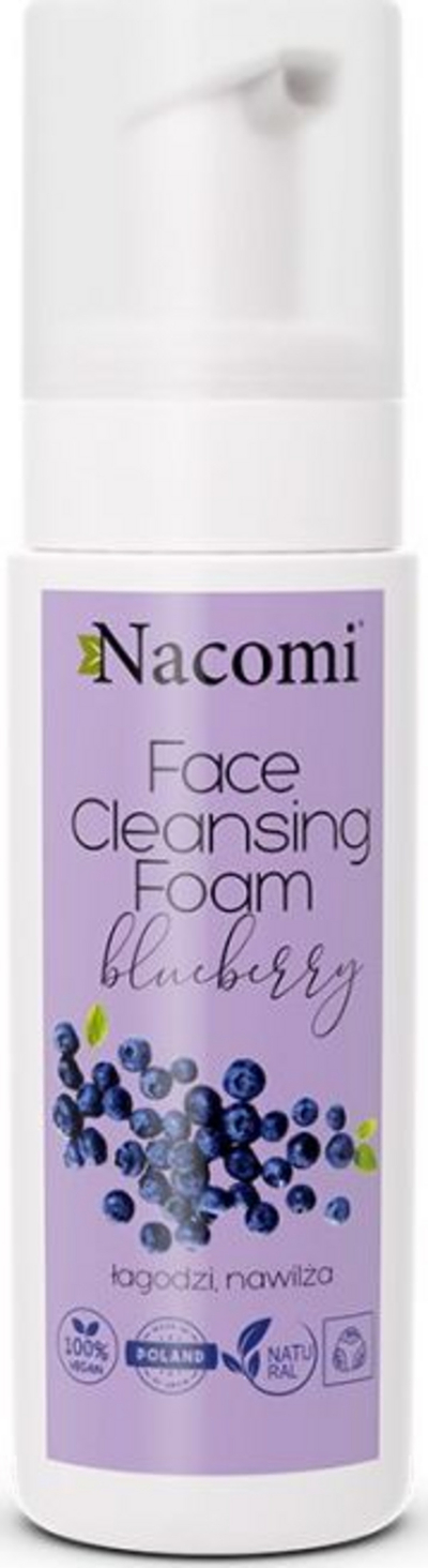 Shkumë pastruese Nacomi Face Cleansing Foam Blueberry, 150 ml