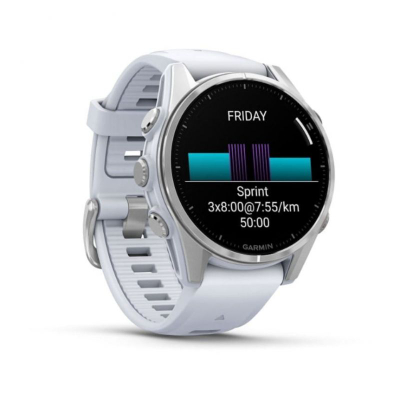 Ora e zgjuar Garmin Fenix 8 AMOLED 43mm, GPS, 1.3", e bardhë