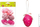 Set vezë dekorative plastike S150067, 6 copë, 6 cm, rozë miks
