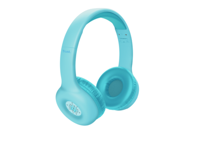 Kufje pa tela Trust NOUNA Kids, Bluetooth, limit volum 85 dB, të kaltra