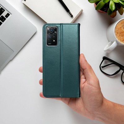 Këllëf libri OEM Smart Magnetic për Xiaomi Redmi Note 12 Pro 5G, me magnet, me mbajtëse, jeshil