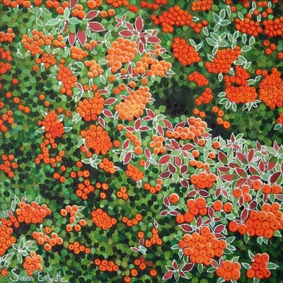 Kartolinë Susan Entwistle Scarlet Firethorn, me zarf, shumëngjyrëshe