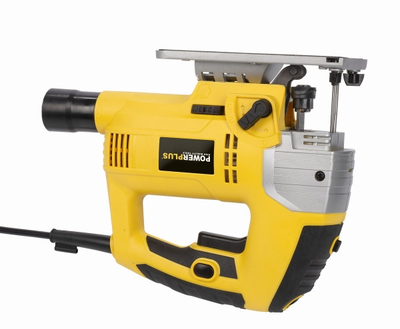 Вертикална електрична пила POWERPLUS Jigsaw, 810W, ласер, жолта