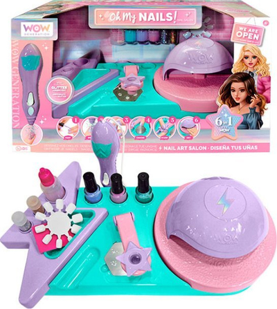Set manikyri për kalama Euroswan Nail Design Studio Oh My Nails Wow, me dritë tharëse, shumëngjyrësh