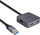 Hub USB Lindy me 4 porta, USB 3.2 5Gbps, kabllo 5m, gri
