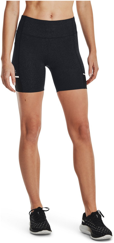 Pantallona të shkurtra sportive Under Armour Fly Fast 3.0 Half Tight, për femra, me bel të lartë, të zeza